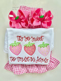 Pink Seesucker Ruffle Shorties