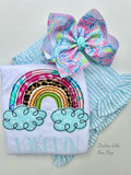 Tropical Print Mermaid Cove hairbow
