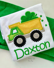 St Patrick’s Dump Truck shirt for boys