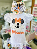 Miss Mouse Halloween Ghost shirt, ruffle shirt, tank or bodysuit - Darling Little Bow Shop
