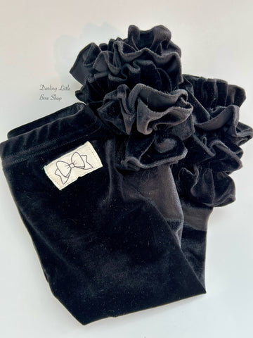 Black Velvet Leggings