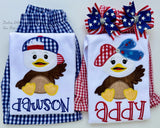 Patriotic Eagle shirt or bodysuit for boys