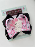 Pink Girly Ghost Bow - Darling Little Bow Shop
