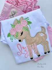 Deer shirt or bodysuit for girls