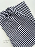 Boys Black and White Check Pants