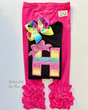 Girly Bow initial monogram sweatshirt