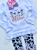Smooches Cow shirt for girls - Miss Moo valentine top