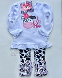 I love Moo shirt for girls - Miss Moo valentine top