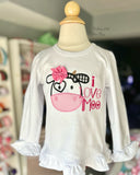 I love Moo shirt for girls - Miss Moo valentine top