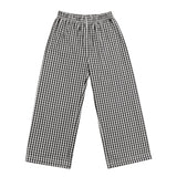 Boys Black and White Check Pants