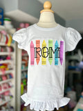 Bright Beginnings Crayon shirt for girls