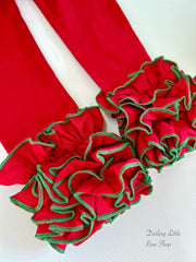 Kris Kringle Ruffle Leggings