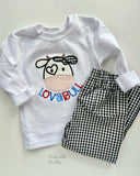 Lovabull Valentine Cow Embroidered shirt for boys
