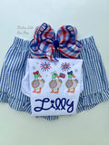 Patriotic Firequacker shirt or tank for girls