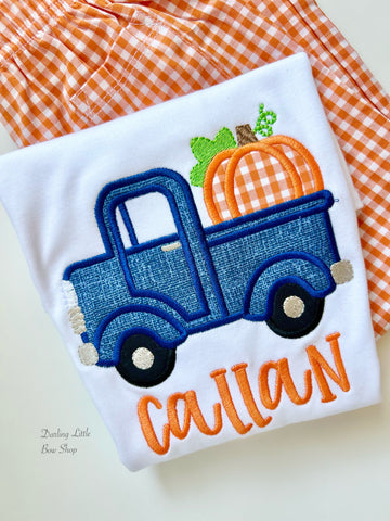 Pumpkin Truck shirt for boys
