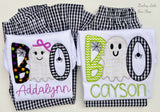 Boo Ghost Embroidered shirt for boys