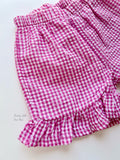 Pink Seesucker Ruffle Shorties