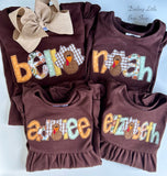 Personalized Thanksgiving Turkey Dress