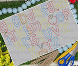School Name Shirt for boys, boutique appliqué shirt with name in a bold fabrics and school theme