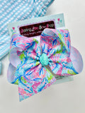 Tropical Print Mermaid Cove hairbow