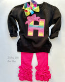 Girly Bow initial monogram sweatshirt