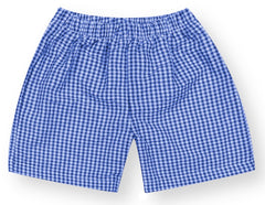 Navy Gingham Shorts for Boys
