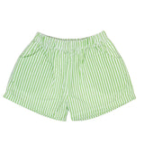 Green Seersucker Shorts for Boys, Shorty Length