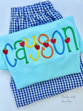 Bright Beginnings Apple Name Shirt for boys