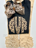Leopard print monogram sweatshirt
