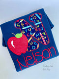Back to School Shirt for boys -- Apple of My Eye