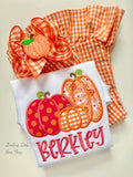 Orange Gingham Pumpkin Hairbow