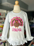 Turkey bodysuit or shirt for girls