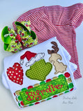 Grinch and Max ruffle shirt for girls