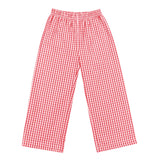 Boys Red and White Check Pants