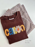 Brown Turkey Name Thanksgiving Shirt for Boys