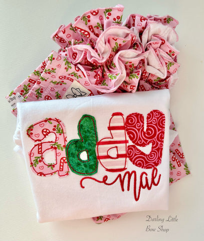 Candy Cane Cutie shirt - Darling Little Bow Shop
