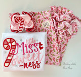 Little Miss Sweetness candy cane shirt - Darling Little Bow Shop