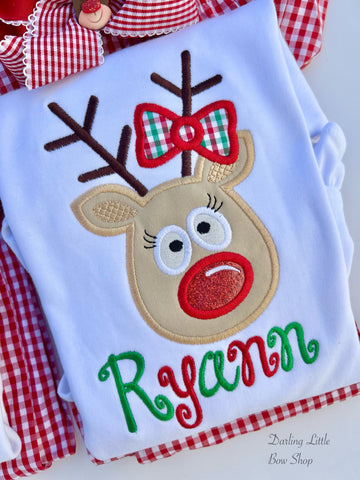 Oh deer Silly Reindeer shirt for girls