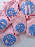 Pink monogram sweatshirt
