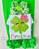St. Patrick’s Day top for girls | Clover Cutie