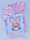 Pink and White Check Ruffle Pants