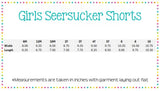 Aqua Seersucker ruffle shorts