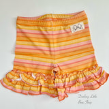 Sunset Stripe Ruffle Shorties
