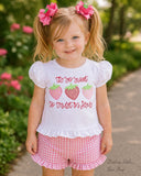 Tis So Sweet to Trust in Jesus strawberry theme top for girls