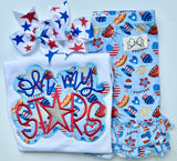 All American Cookout oh my Stars shirt, tank or bodysuit for Girls 4th of July - Darling Little Bow Shop