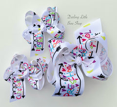 School Hairbow, Kindergarten, Preschool, 1st grade, 2nd grade