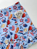 All American Cookout Ruffle Shorties | Patriotic Print Ruffle Shorts - Darling Little Bow Shop