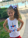 4th of July Unicorn Girls shirt, tank or bodysuit for 4th of July - Darling Little Bow Shop