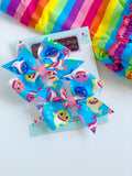 Baby Shark Hairbows - Baby Shark bow - Darling Little Bow Shop