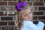 Basic Boutique Hairbow - Many colors options, Made In The USA - headband option available - Darling Little Bow Shop